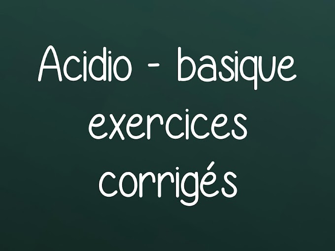 Les réaction acido - basique - exercices corrige pdf