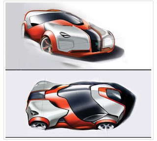 Type design modern famous Futuristic concept car 