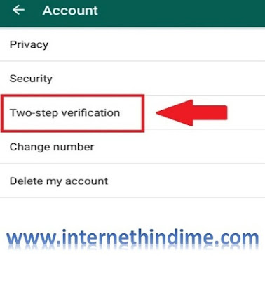 Enable Two-Step Verification Whatsapp