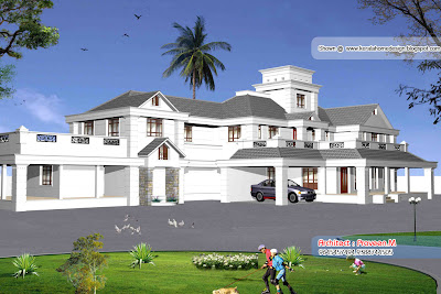 Beautiful House Plans on Beautiful Home Elevation Designs In 3d   Kerala Home Design