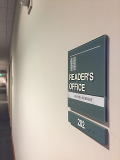 Reader's Office door sign