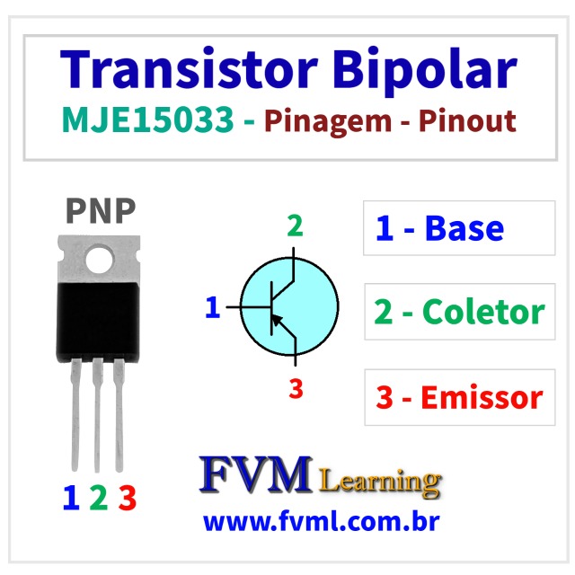 Datasheet-Pinagem-Pinout-transistor-pnp-MJE15033-Características-Substituição-fvml