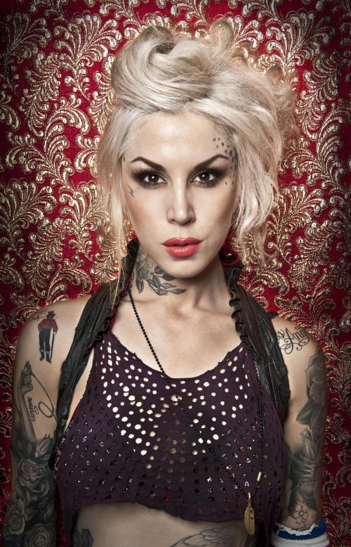 It's hard to have a blog that focuses partly on tattoos not name Kat Von D