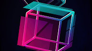 Cube Floaterm, abstract mobile wallpaper 