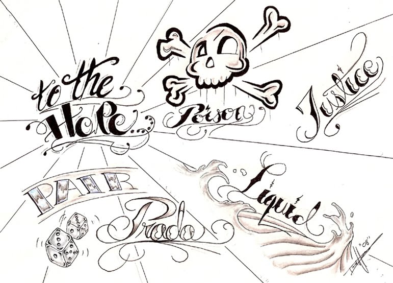 letter tattoo templates