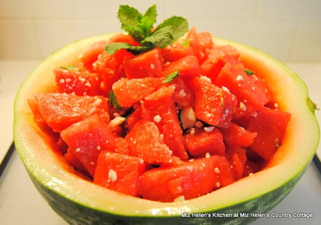 Watermelon Mint Salad at Miz Helen's Country Cottage