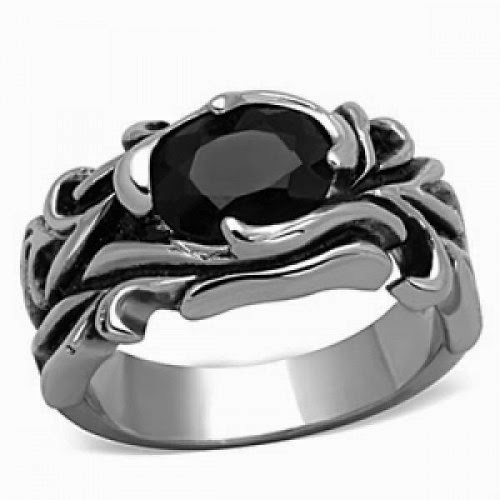 Men Steel Rings,Crystal Ring, Artificial Ring 