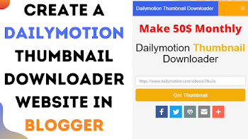 Dailymotion thumbnail Downloader Script For Blogger