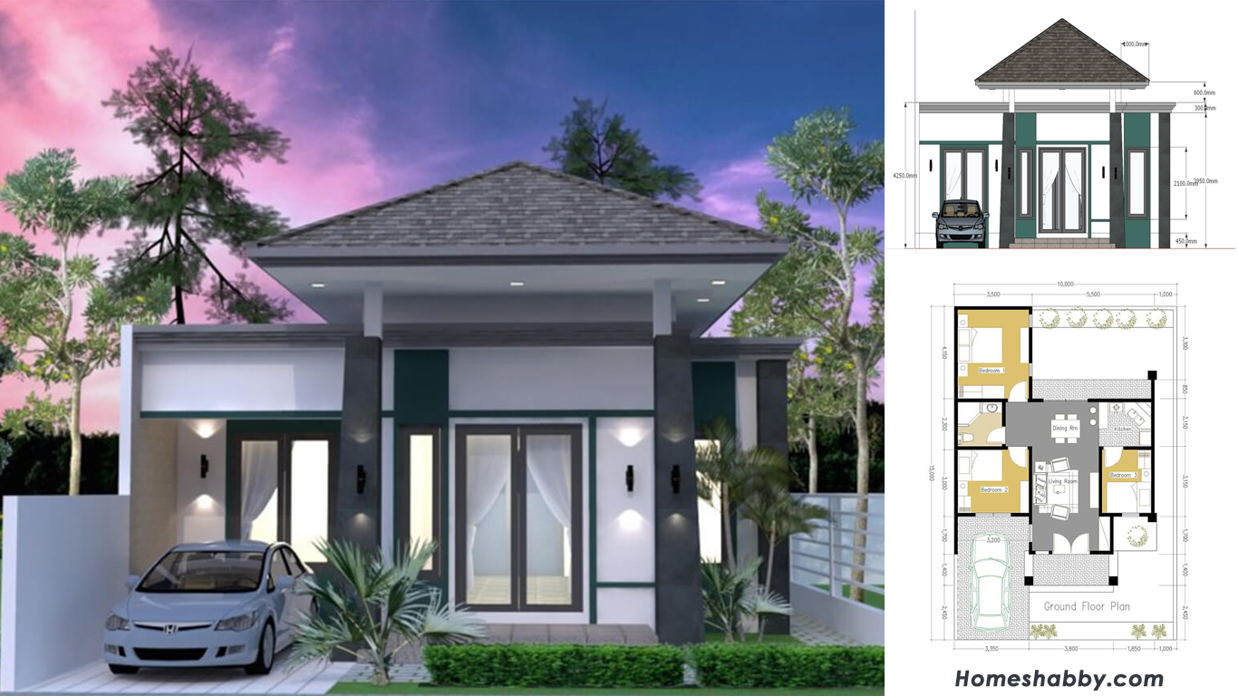 Desain dan Denah Rumah Modern dengan Atap Limasan Beserta ...