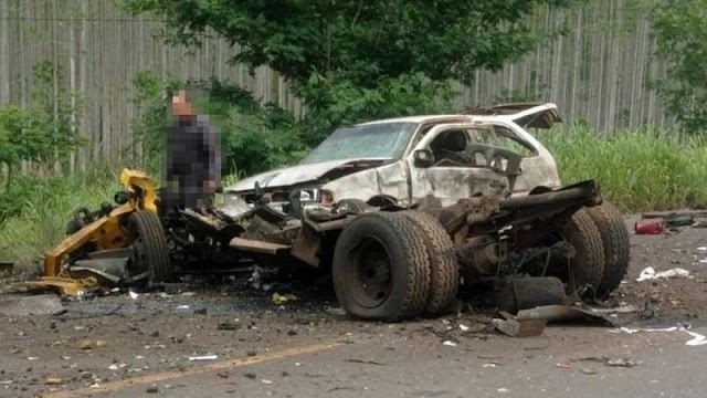 Homens perseguem carro-forte e explodem veículo para tentar roubar dinheiro
