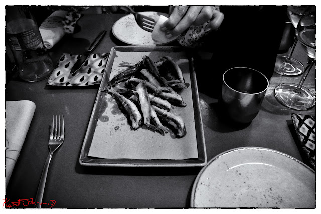 A serving of sardines at Trattoria Da Oscar.  Photograph by Kent Johnson