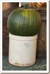 green pumpkin crock