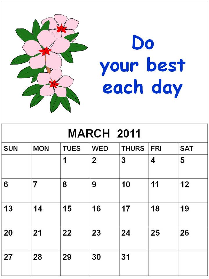 2011 march calendar template. monthlearn how to download monthly Calendar+template+2011+march Descriptionjust calendar with these mar blank,this Wincalendar is a school calendar,