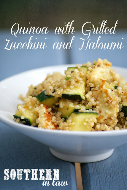 Quinoa with Grilled Haloumi and Zucchini - Healthy Vegetarian Main or Side Dish Recipe, Gluten Free, Low Fat