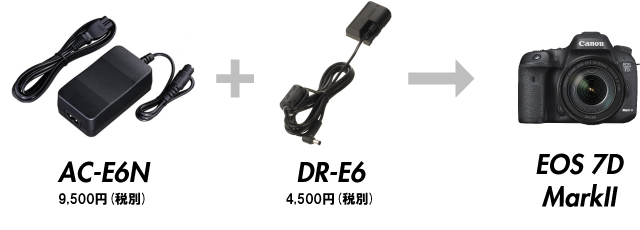 AC-E6NとDR-E6の組み合わせ