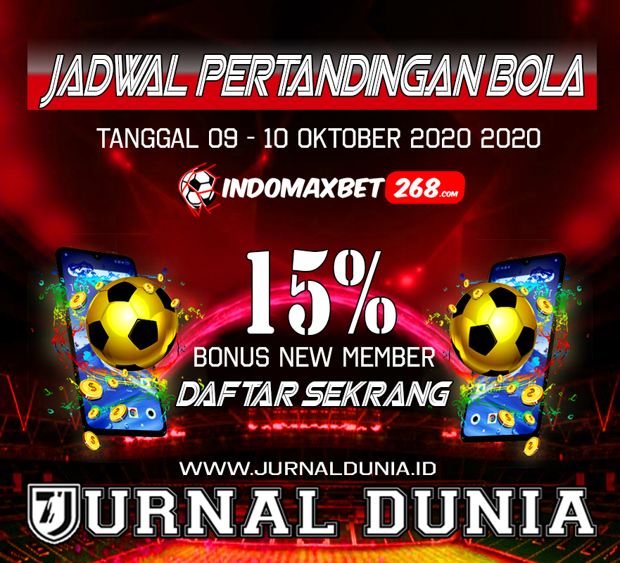 Jadwal Pertandingan Sepakbola Hari Ini, Jumat Tgl 09 - 10 Oktober 2020