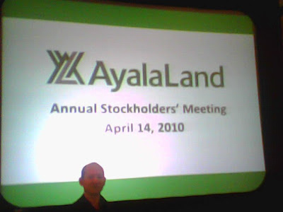 Marginal Investor at the AyalaLand Annual Stockholders Meeting 2010