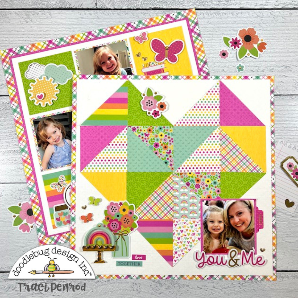 Soft Pink Scrapbook All About Me Poster Design Templates - Peterdraw Studio