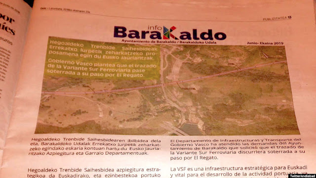 Publicidad del Ayuntamiento en el diario Deia con uso de la marca del periódico municipal