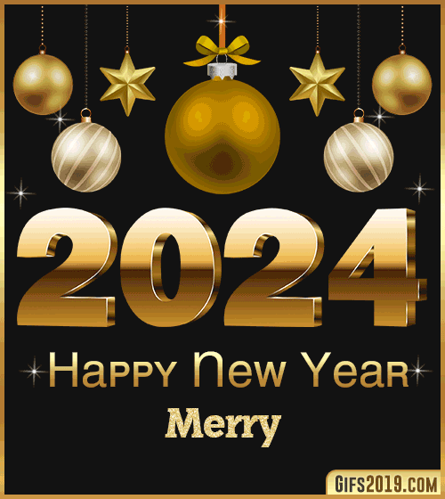 Happy New Year 2024 gif Merry