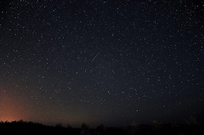 Starry night sky in deserts of Iran.