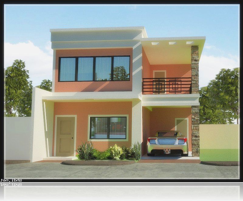 2 Storey Modern Small Houses  With Gate Of Philippines  