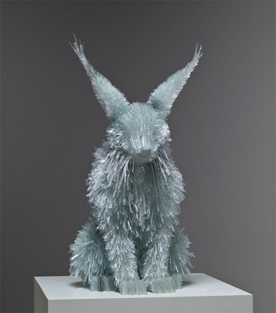 Shattered Glass Animal Sculptures