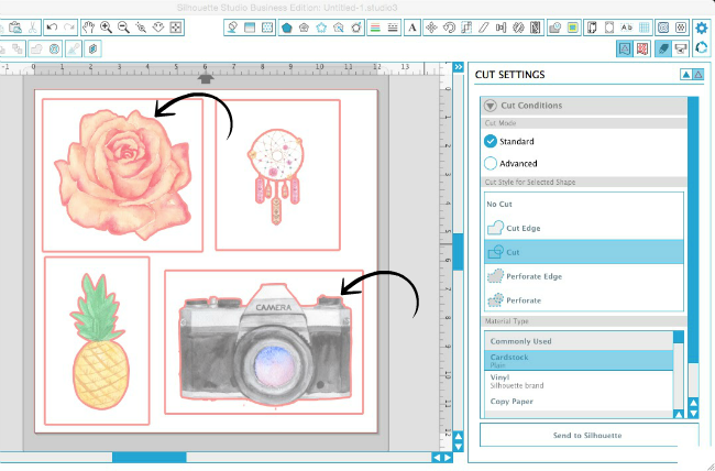 Silhouette Studio, Silhouette tutorial, removing cut box, transparent graphics