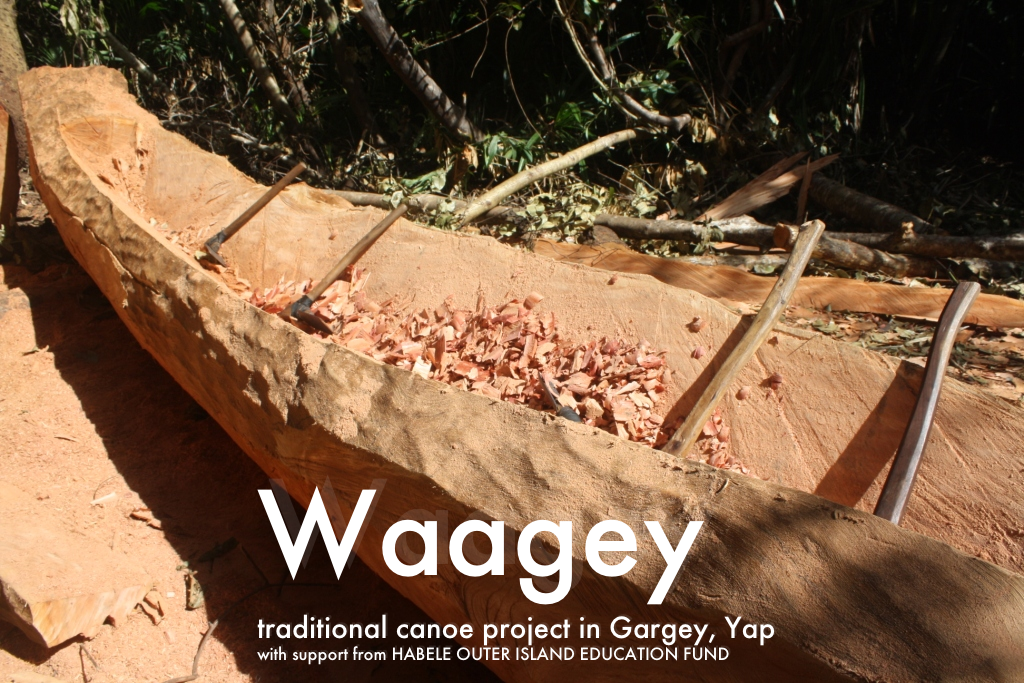 habele: canoes taking shape in yap, micronesia