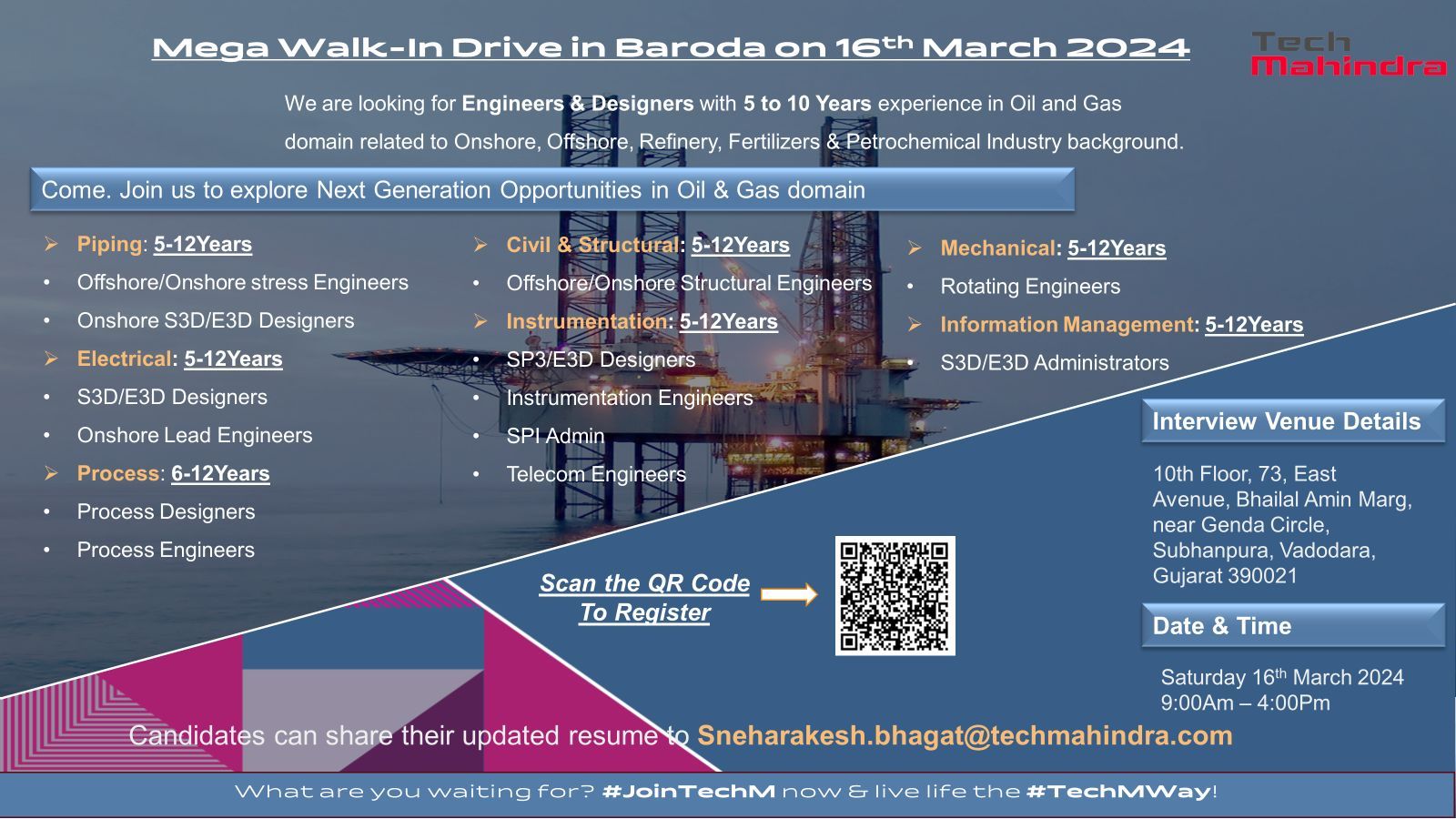 Tech Mahindra Mega Walk-In Drive - Check Details Now