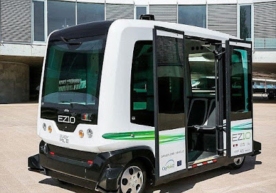 New in Netherlands the electric driverless bus