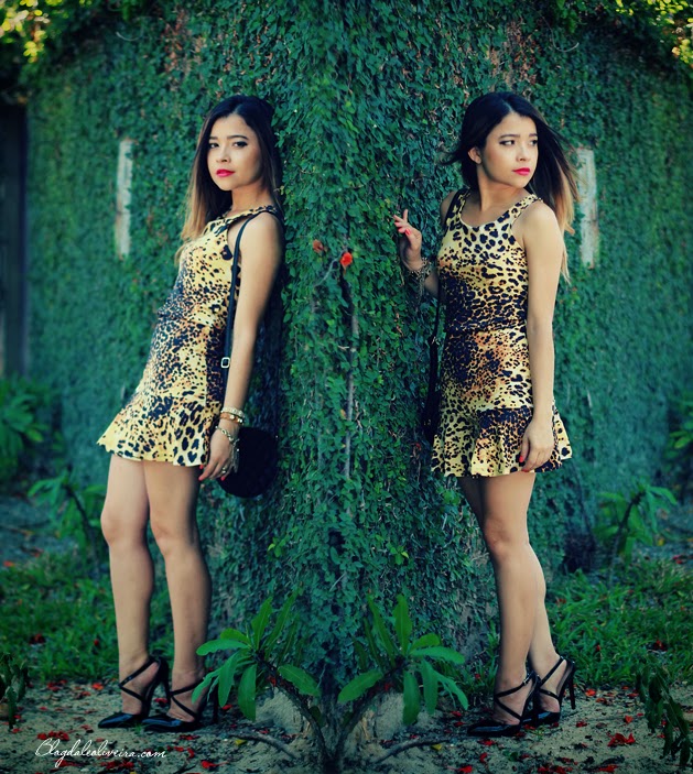 No look animal print dress