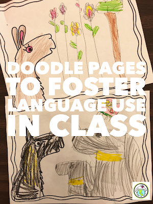 Doodle Pages Activity for World Language Class Spanish French