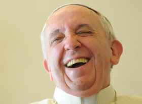 Pope Francis laughing