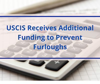 USCIS Receives Additional Funding to Prevent Furloughs