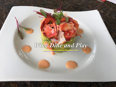 A lobster avocado stack with brandy dressing at Bon Appétit restaurant in Dunedin, Florida