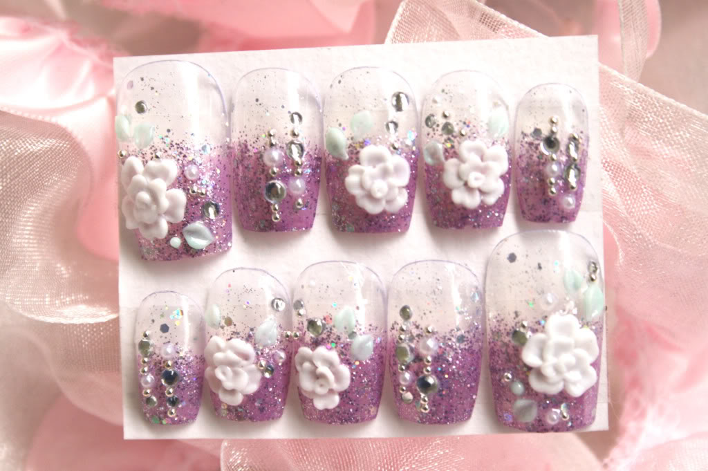 Snow Bloom: Nail Art Design (3D,cute, simple, until the extreme)