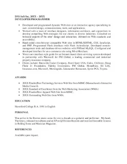 HTML Developer Resume Samples