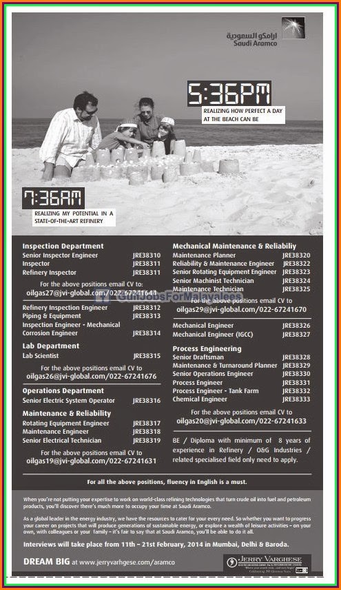 Saudi Aramco Job Vacancies