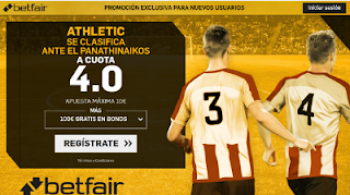 betfair supercuota Atheltic se clasifica ante Panathinaikos europa league 24 agosto