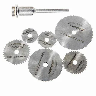 Circular Saw Disc Set, HSS Saw Discs Wheel Cutting Blades with 1/4" Shank Mandrel for Dremel Rotary Tools hown - store