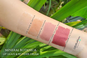 MINERAL BOTANICA WUNDER CREAM AND LIP GLAZE SWATCH REVIEW