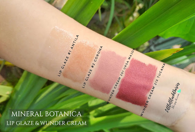 MINERAL BOTANICA WUNDER CREAM AND LIP GLAZE SWATCH REVIEW