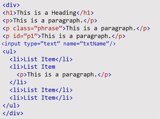 Image 1: Example HTML Code