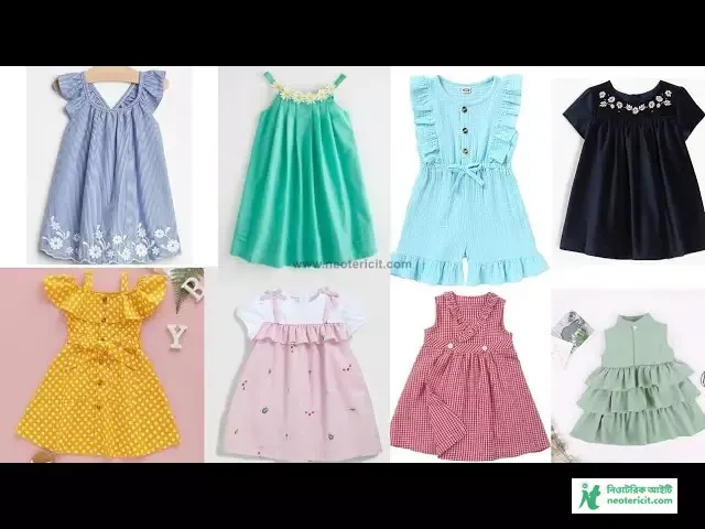 Frock Kids Clothes Designs - Little Girls Frocks - Cotton Frock Designs For Adults - Frock Clothes Designs For Adults - frock design - NeotericIT.com - Image no 8