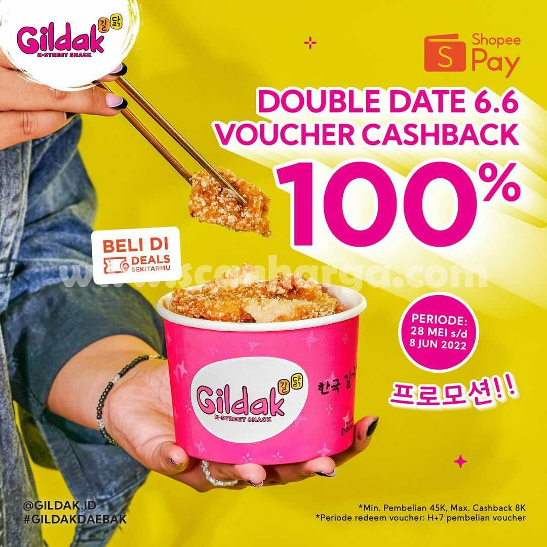 GILDAK Promo DOUBLE DATE 6.6 Shopeepay - Cashback 100%