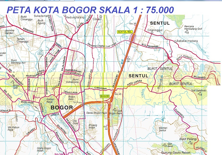 AMAZING INDONESIA  BOGOR  CITY MAP 