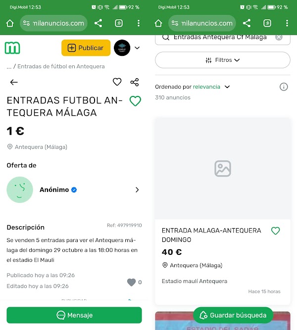 Empieza la reventa de entradas del Antequera - Málaga