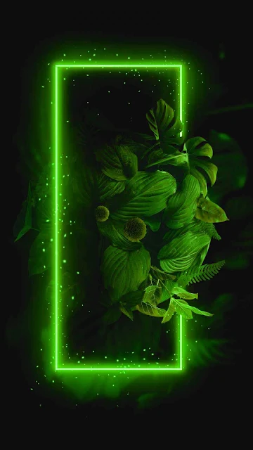 NEON Luz Verde Wallpaper para Tela de Bloqueio