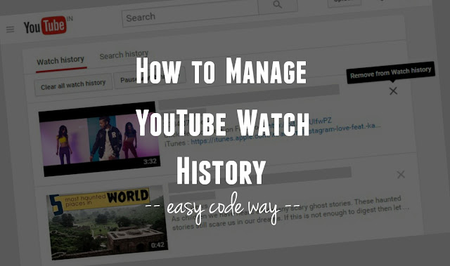 Manage YouTube Watch History